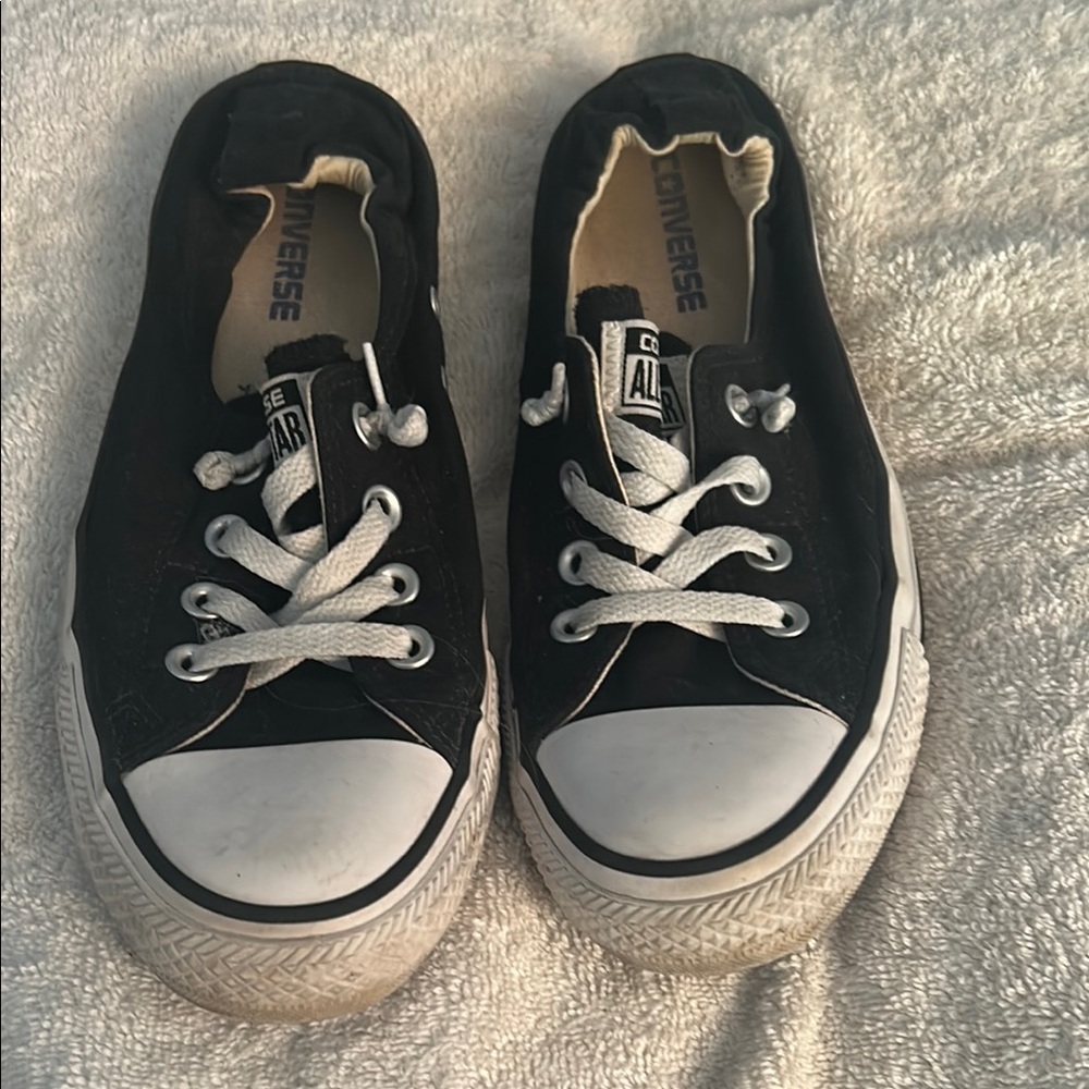 Converse Black and White Athletic Shoes Classic Design